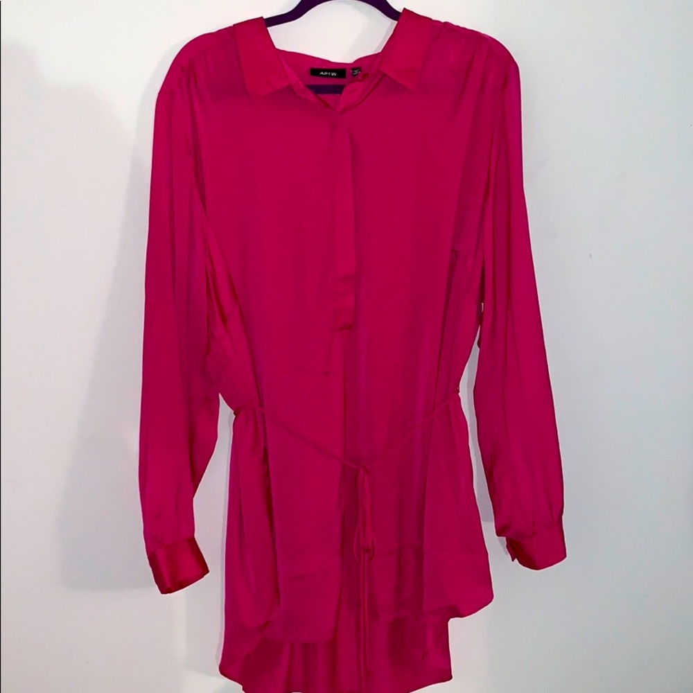 Apt 9. Silky Tunic top Hot Pink
